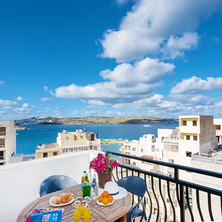 Seashells 2 Bedroom With Sunny Terrace With Stunning Sea Views - By Getawaysmalta 公寓 圣保罗湾城